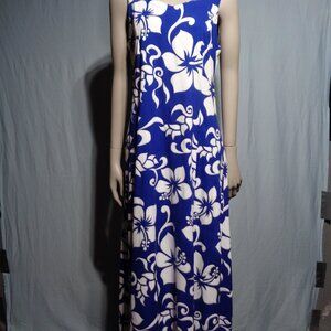Blue & white tropical Kapal dress in size M